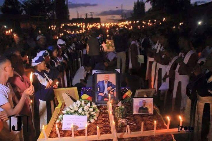 في جنازة مهيبة، الشعب الأثيوبي يودع شهداء المسيح في ليبيا على رجاء القيامة