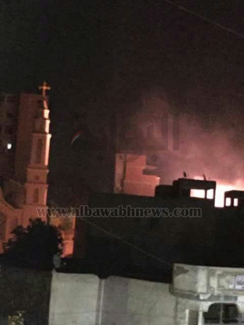 عاجل حريق هائل في كنيسة مار جرجس بميت غمر www.difa3iat.com 106