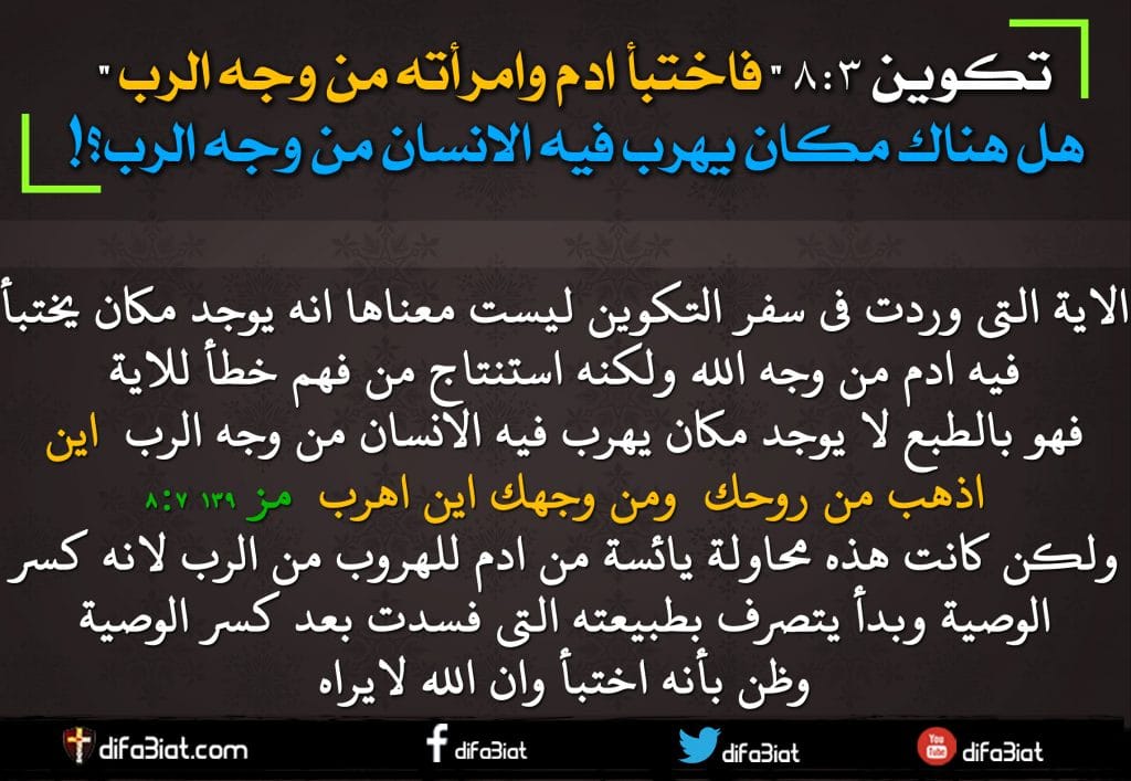 78 1 21 هل هناك مكان يهرب فيه الإنسان من وجه الرب ؟