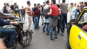 56771 وقفه الكنيسه البطرسيه 1 8 مظاهرة بالإسكندرية بسعف ملطخ بالدماء للتنديد بجرائم الإرهاب