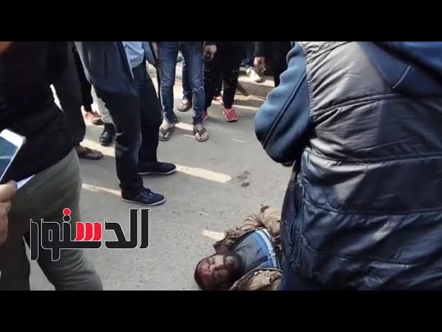 بالفيديو.. لحظة ضبط إرهابي يرتدي حزامًا ناسفًا بمحيط كنيسة حلوان