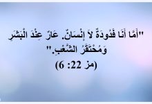أما أنا فدودة لا انسان (مزمور 22: 6) - ما تفسير هذا النص؟