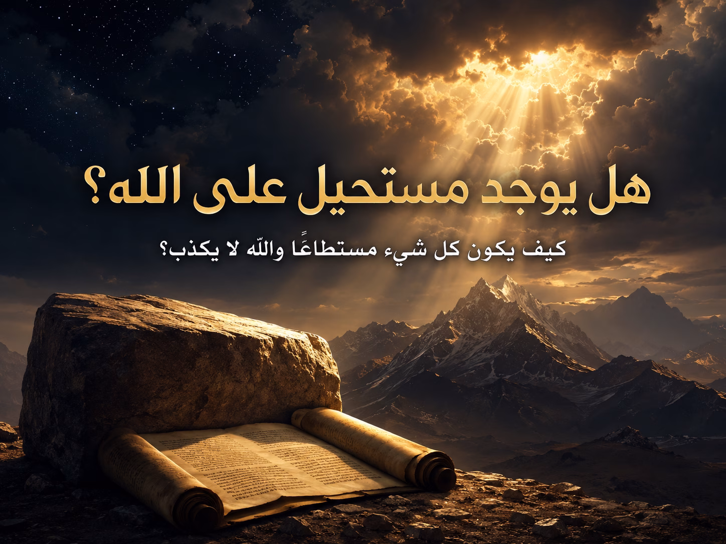 هل يوجد شيء مستحيل على الله؟ كيف يقول المسيح: «كل شيء مستطاع عند الله» بينما يقول العبرانيين إن الله لا يمكن أن يكذب؟ 1 هل يوجد شيء مستحيل على الله؟ كيف يقول المسيح: «كل شيء مستطاع عند الله» بينما يقول العبرانيين إن الله لا يمكن أن يكذب؟