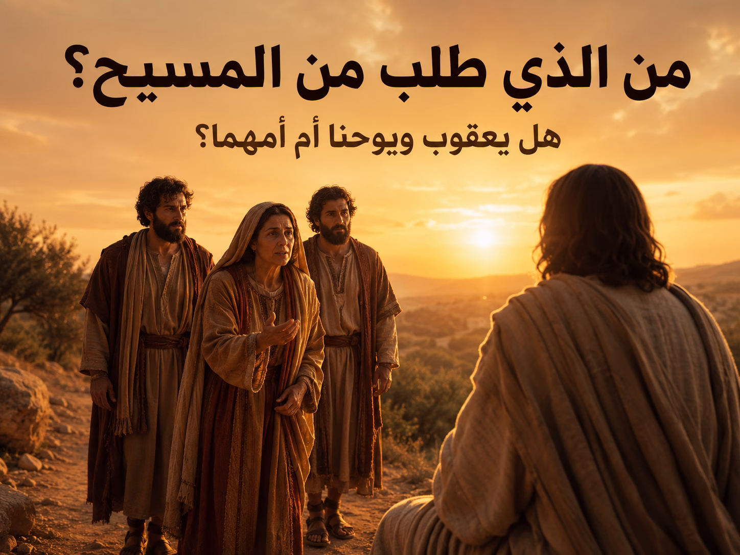 من الذي طلب من المسيح الجلوس عن يمينه ويساره: أم يعقوب ويوحنا أم هما؟ 1 من الذي طلب من المسيح الجلوس عن يمينه ويساره: أم يعقوب ويوحنا أم هما؟ كيف نوفق بين رواية متى ورواية مرقس في طلب ابني زبدي؟