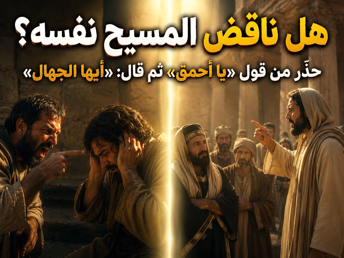 لماذا وصف المسيح بعض الناس بالجهال مع أنه حذّر من قول «يا أحمق»؟ 1 لماذا وصف المسيح بعض الناس بالجهال مع أنه حذّر من قول «يا أحمق»؟ كيف نفهم الفرق بين الإدانة الغاضبة والتمييز الروحي الصحيح في متى 5 ومتى 23؟