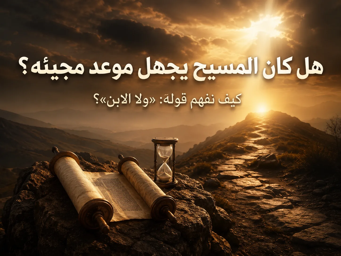 هل كان المسيح يجهل موعد مجيئه الثاني؟ كيف نفهم قول المسيح: «ولا الابن» مع أن المسيح هو الله العليم بكل شيء؟ 1 هل كان المسيح يجهل موعد مجيئه الثاني؟ كيف نفهم قول المسيح: «ولا الابن» مع أن المسيح هو الله العليم بكل شيء؟
