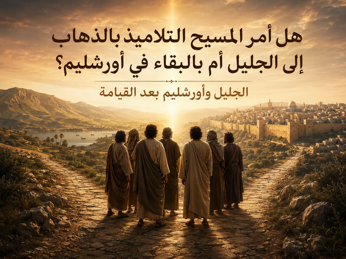 لماذا ذهب التلاميذ إلى الجليل رغم أمر المسيح بالبقاء في أورشليم؟ لوقا 24: 49 ومتى 28: 10 و16 حول الجليل وأورشليم بعد القيامة 1 لماذا ذهب التلاميذ إلى الجليل رغم أمر المسيح بالبقاء في أورشليم؟ لوقا 24: 49 ومتى 28: 10 و16 حول الجليل وأورشليم بعد القيامة