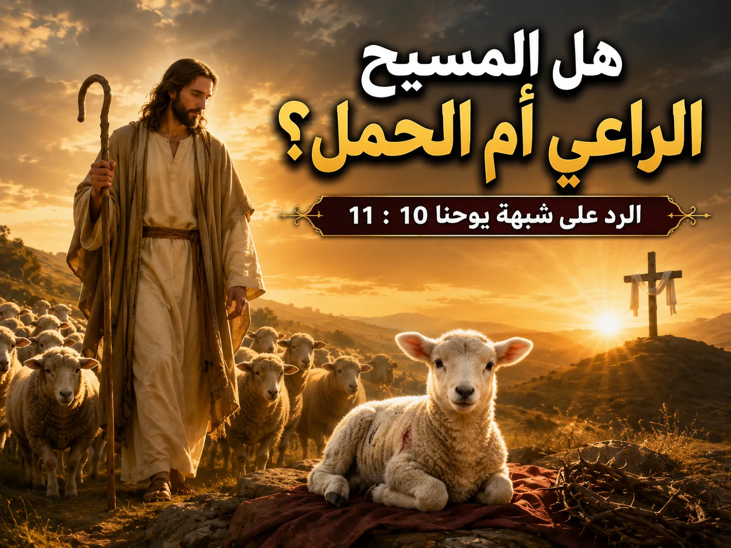 هل المسيح هو الراعي أم الحمل؟ يوحنا 10: 11 1 هل المسيح هو الراعي أم الحمل؟ يوحنا 10: 11 هل يوجد تعارض بين وصف المسيح بالراعي الصالح ووصفه بحمل الله؟
