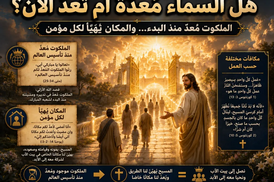 هل السماء مُعدّة منذ الأزل أم ما زال المسيح يُعدّها؟ يوحنا 14: 2-3