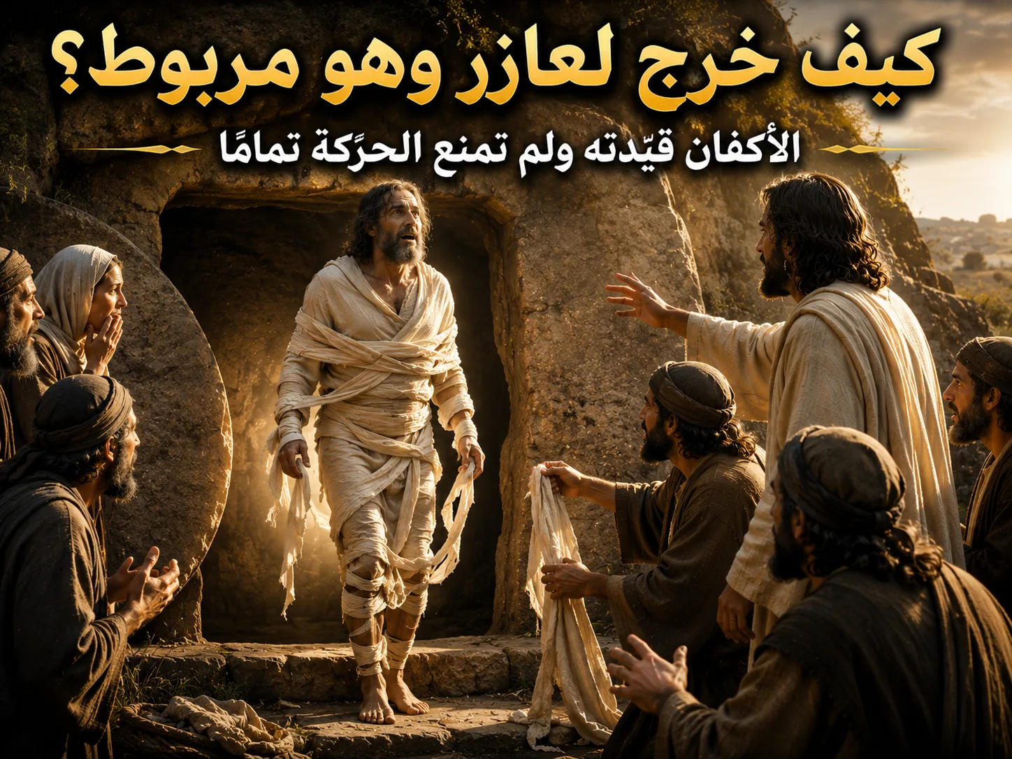 كيف خرج لعازر من القبر وهو مربوط اليدين والرجلين؟ يوحنا 11: 44 1 كيف خرج لعازر من القبر وهو مربوط اليدين والرجلين؟ يوحنا 11: 44