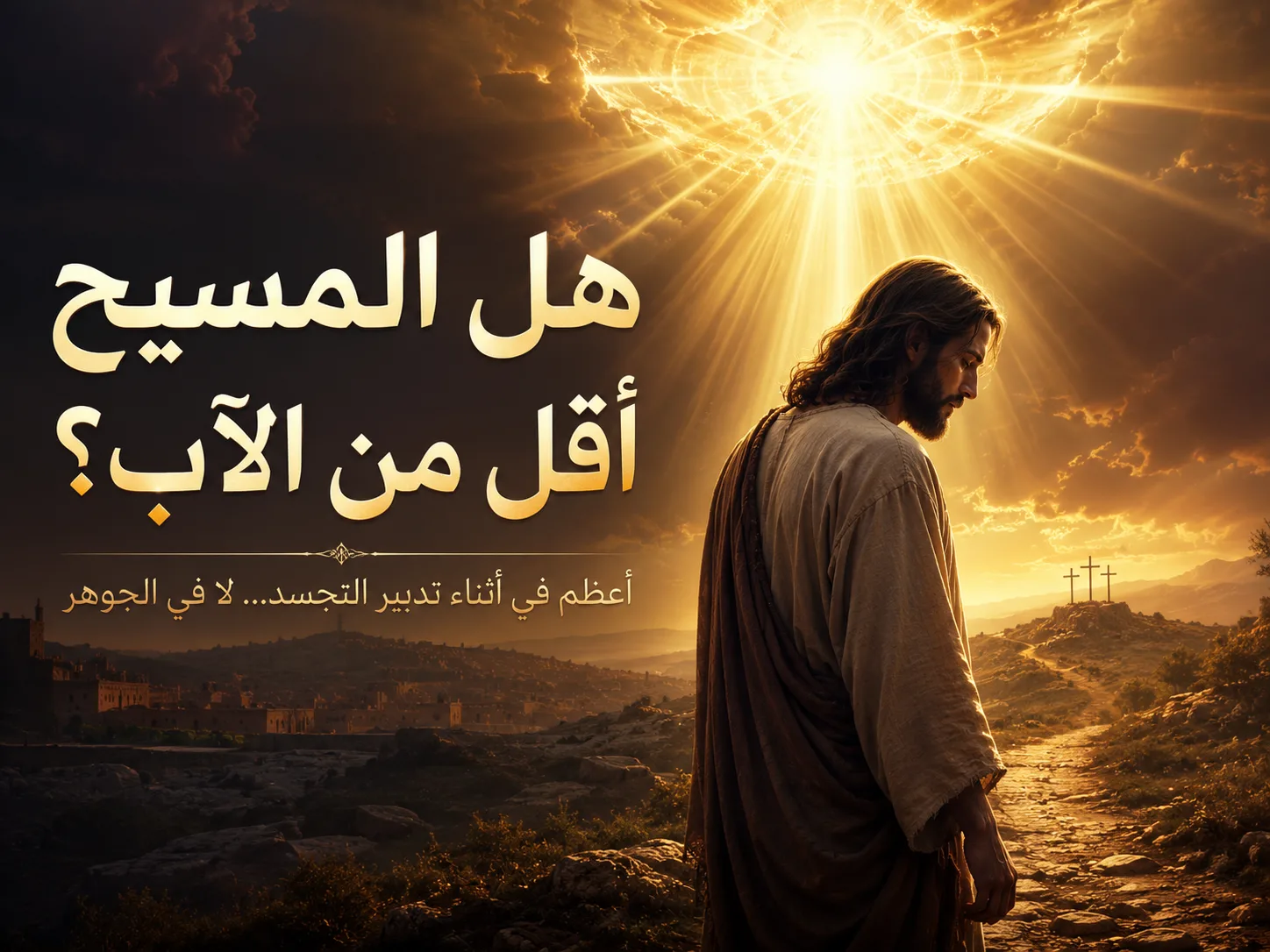 هل اعتبر المسيح نفسه أقل من الله؟ يوحنا 14: 28 كيف يقول المسيح «أبي أعظم مني» مع أن المسيح مساوٍ للآب في اللاهوت؟ 1 هل اعتبر المسيح نفسه أقل من الله؟ يوحنا 14: 28 كيف يقول المسيح «أبي أعظم مني» مع أن المسيح مساوٍ للآب في اللاهوت؟