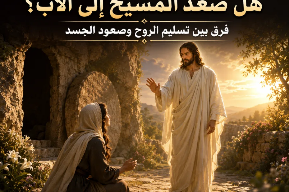 كيف قال المسيح «لم أصعد بعد إلى أبي» مع أنه سلّم روحه للآب؟ يوحنا 20: 17