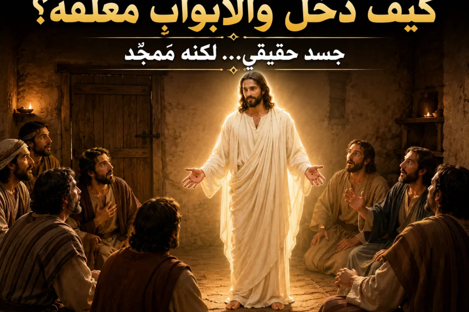 كيف دخل المسيح والأبواب مغلقة بجسد حقيقي؟ يوحنا 20: 19