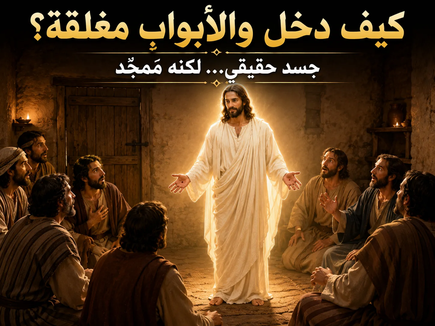 كيف دخل المسيح والأبواب مغلقة بجسد حقيقي؟ يوحنا 20: 19 1 كيف دخل المسيح والأبواب مغلقة بجسد حقيقي؟ يوحنا 20: 19