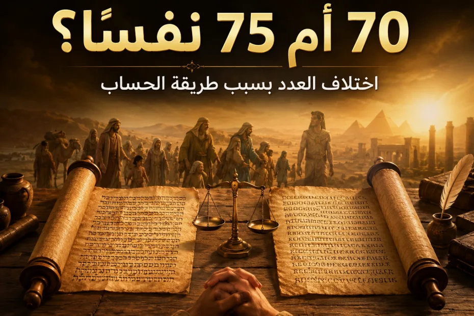 لماذا قال استفانوس إن عدد الداخلين إلى مصر كان 75 لا 70؟ أعمال 7: 14