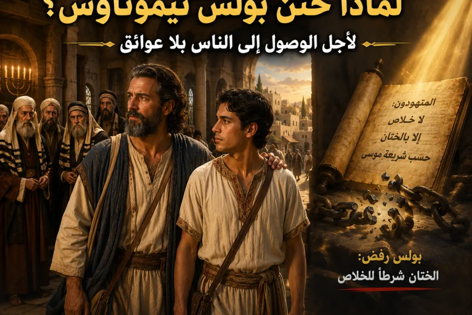 لماذا ختن بولس تيموثاوس رغم رفضه الختان للخلاص؟ أعمال 16: 1-3 وغلاطية 5: 2