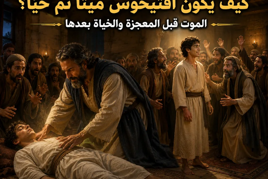 كيف يكون أفتيخوس ميتًا ثم يقول بولس إن حياته فيه؟ أعمال 20: 9-10