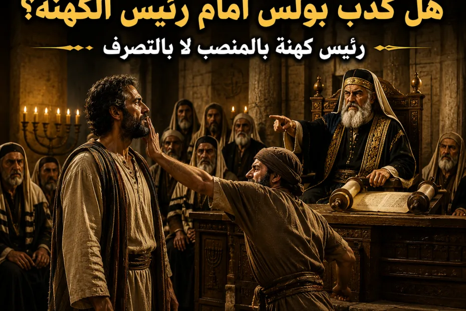 هل كذب بولس عندما قال إنه لم يعرف أن حنانيا هو رئيس الكهنة؟ أعمال 23: 5