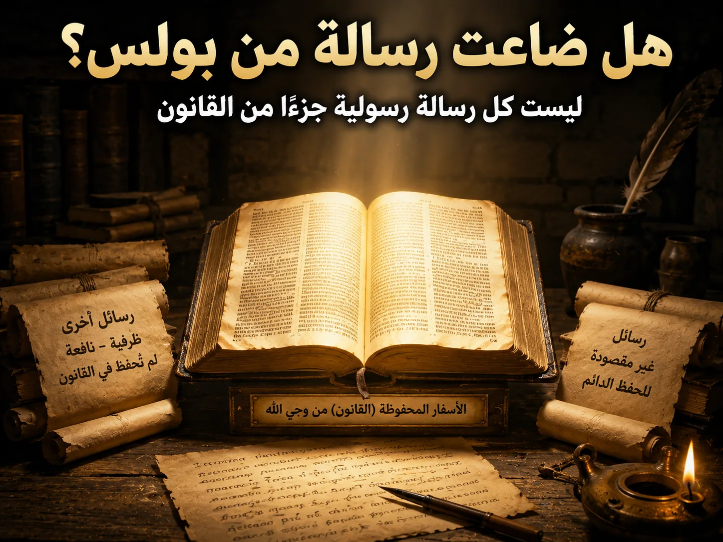 هل ضاعت رسالة موحى بها من بولس؟ 1 كورنثوس 5: 9 1 هل ضاعت رسالة موحى بها من بولس؟ 1 كورنثوس 5: 9