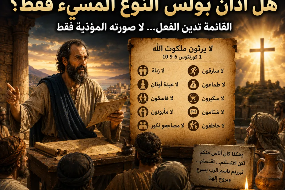 هل رفض بولس كل الممارسات المثلية أم المسيئة فقط؟ 1 كورنثوس 6: 9