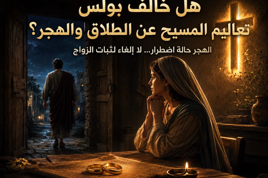 هل يناقض بولس تعليم المسيح عن الطلاق والهجر؟ 1 كورنثوس 7: 10-16