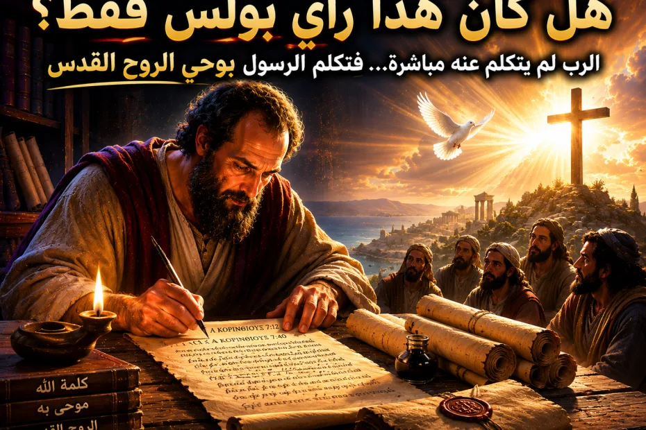 هل كان بولس يعطي رأيًا شخصيًا غير موحى به؟ 1 كورنثوس 7: 12، 40