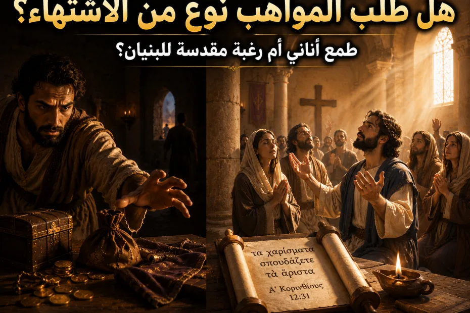 كيف ينهى الكتاب عن الاشتهاء ثم يأمر بطلب المواهب؟ 1 كورنثوس 12: 31 هل «اشتهوا المواهب» تعني الطمع الممنوع أم الرغبة المقدسة في خدمة الكنيسة؟