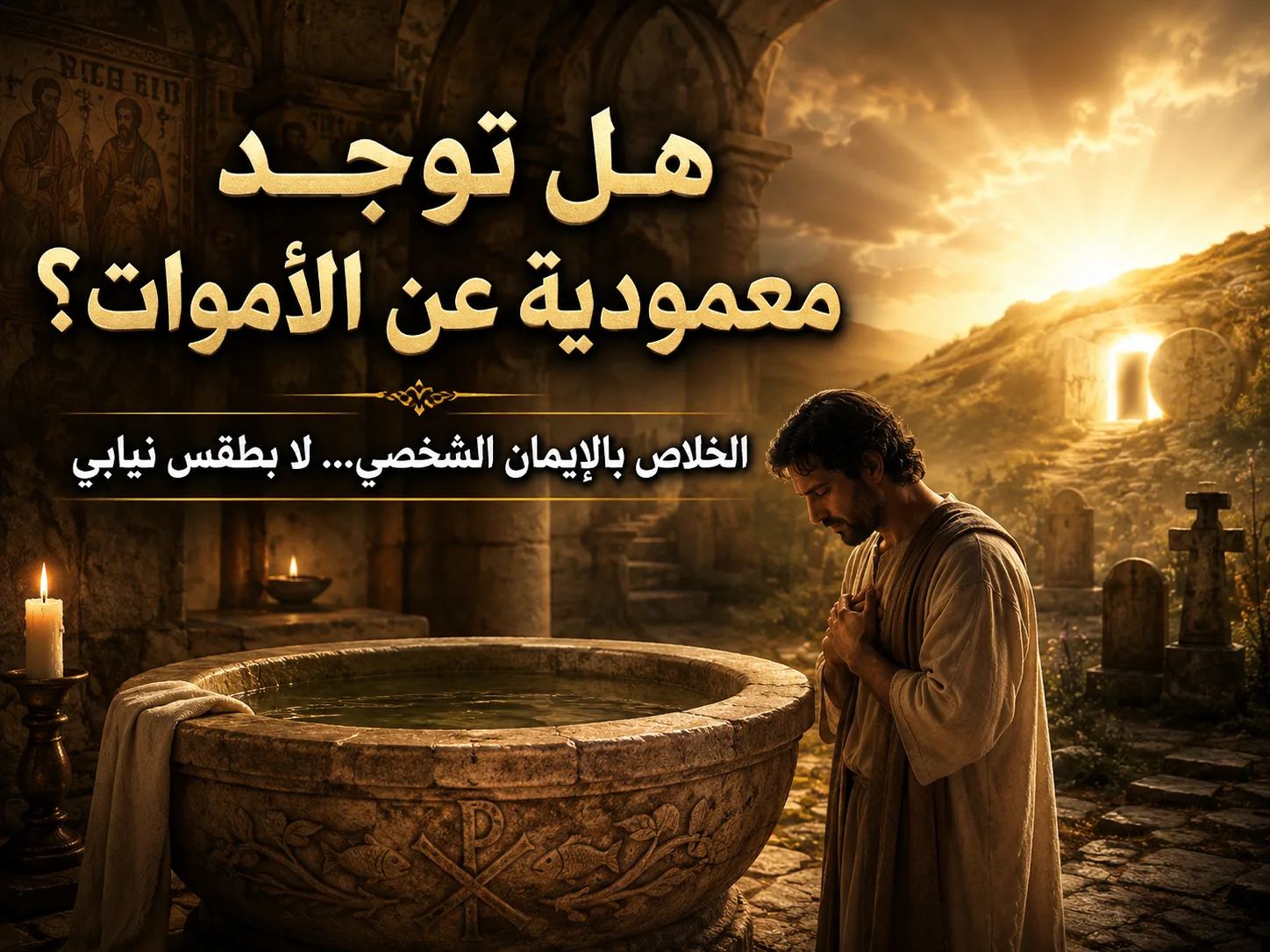 هل تؤيد 1 كورنثوس 15: 29 المعمودية عن الأموات؟ هل يمكن لإنسان أن يعتمد بدل شخص مات لينال الخلاص؟