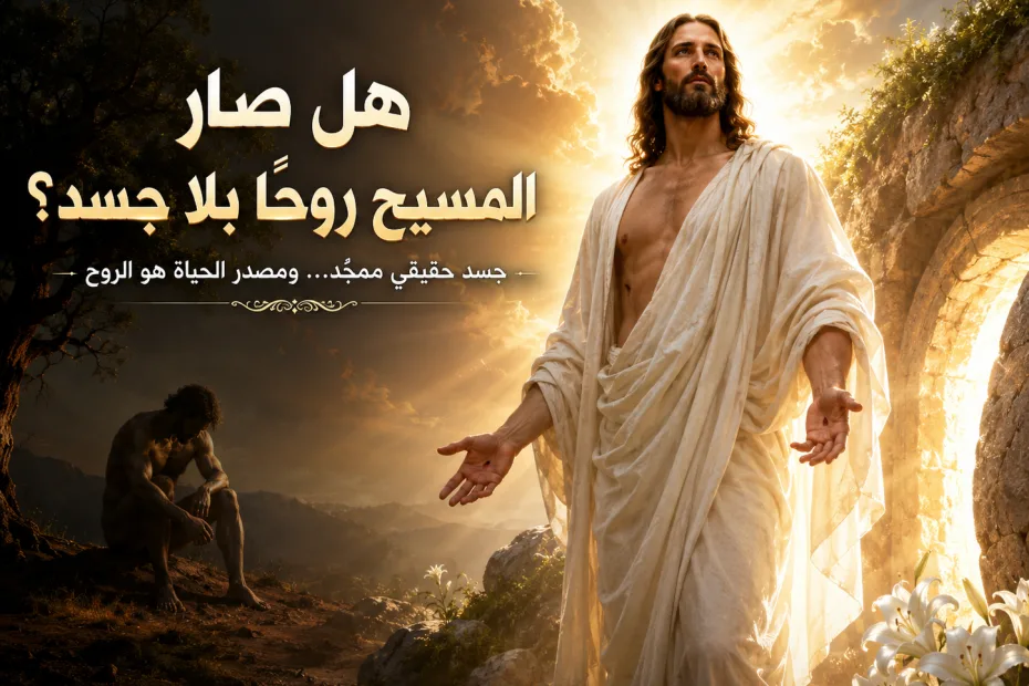 هل صار المسيح روحًا بلا جسد بعد القيامة؟ 1 كورنثوس 15: 45 «روحًا محييًا» تصف مصدر القيامة وقوتها… لا تنفي جسد المسيح الحقيقي