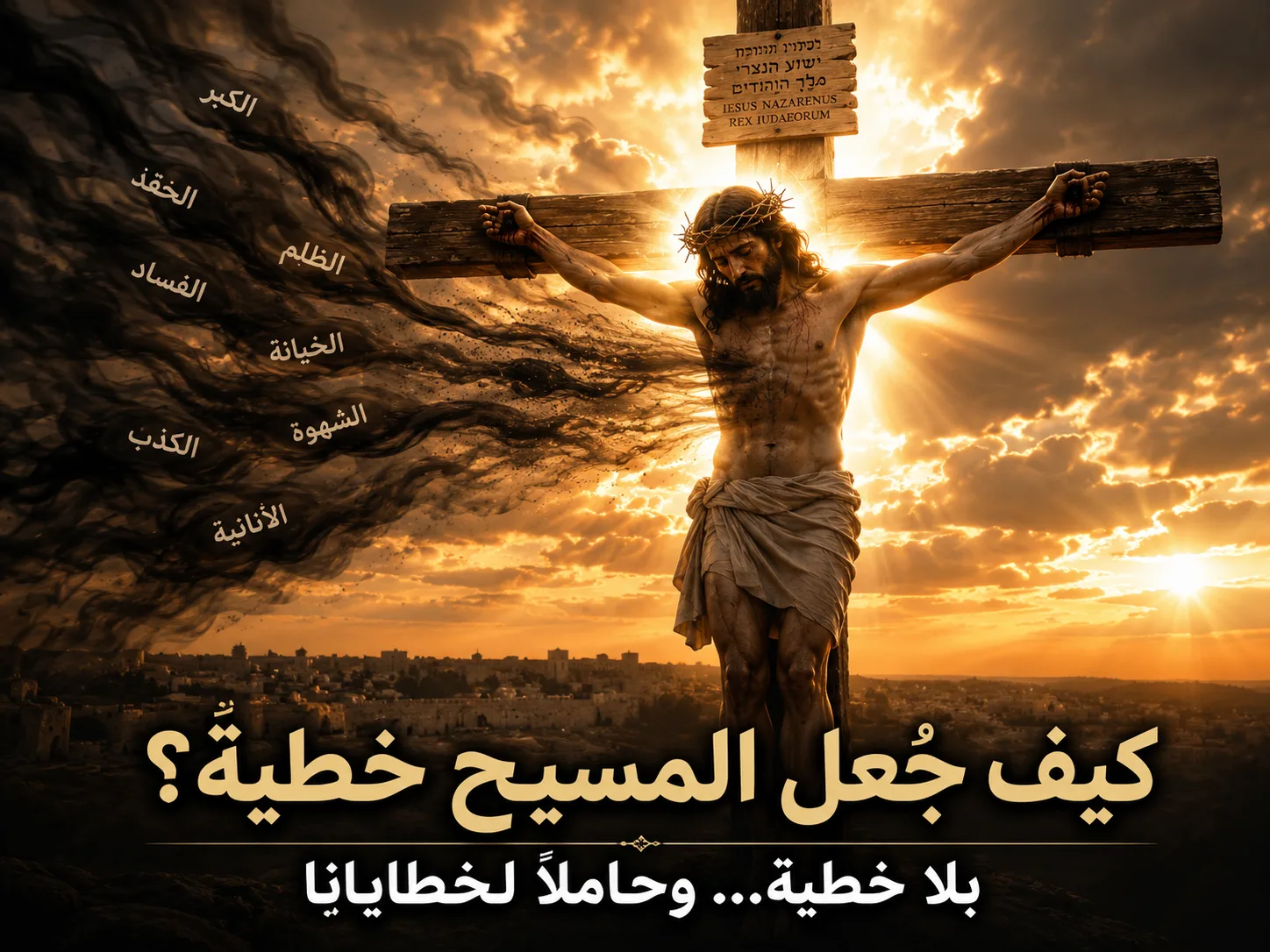 كيف جُعل المسيح خطية وهو بلا خطية؟ 2 كورنثوس 5: 21