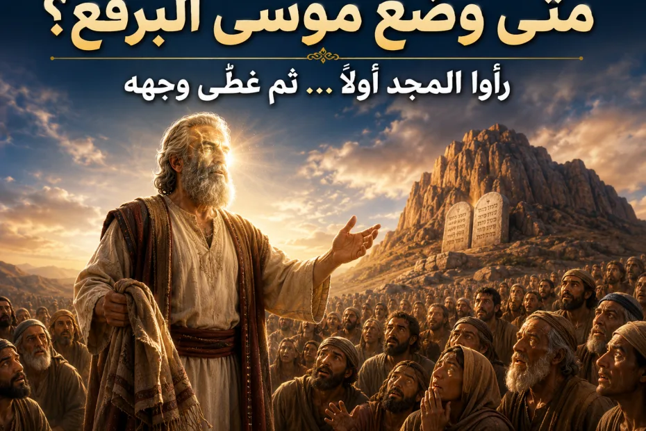 هل كان موسى يضع البرقع أثناء كلامه مع الشعب أم بعده؟ 2 كورنثوس 3: 7، 13 هل يوجد تعارض بين خروج 34 وكلام بولس عن وجه موسى المضيء؟