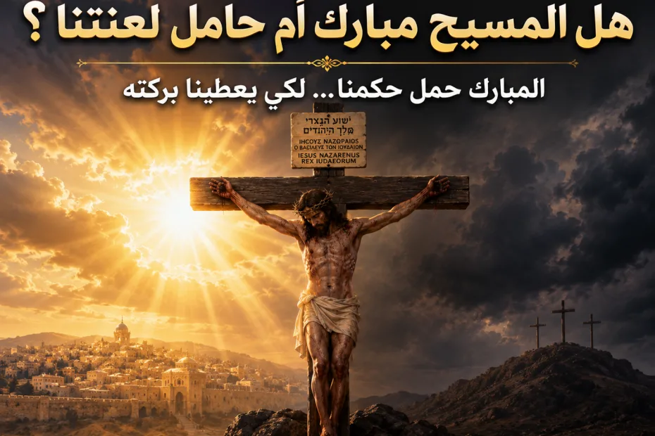 هل المسيح مبارك أم حامل لعنتنا؟ غلاطية 3: 13 مبارك في ذاته… وحمل حكم اللعنة عنا على الصليب