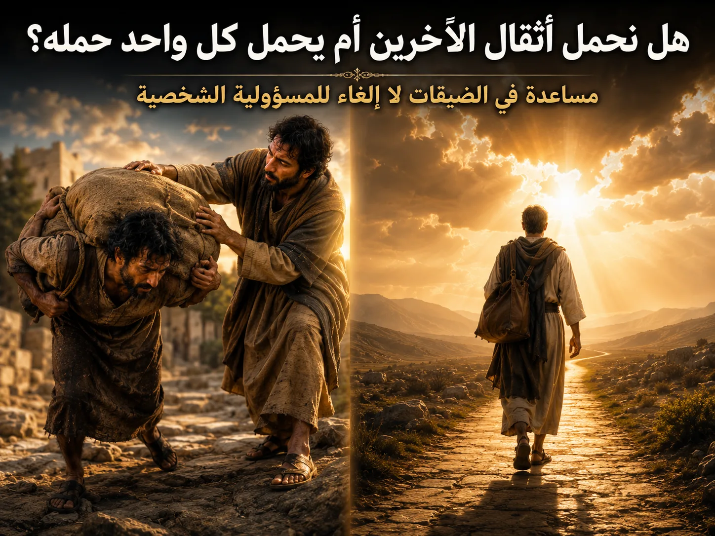 هل يأمرنا بولس أن نحمل أثقال الآخرين أم يحمل كل واحد حمله؟ غلاطية 6: 2، 5