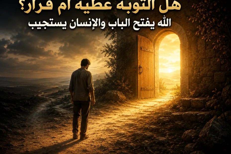 هل التوبة عطية من الله أم فعل من الإنسان؟ 2 تيموثاوس 2: 25 الله يمنح فرصة التوبة ونعمتها، والإنسان مسؤول أن يتوب بإرادته