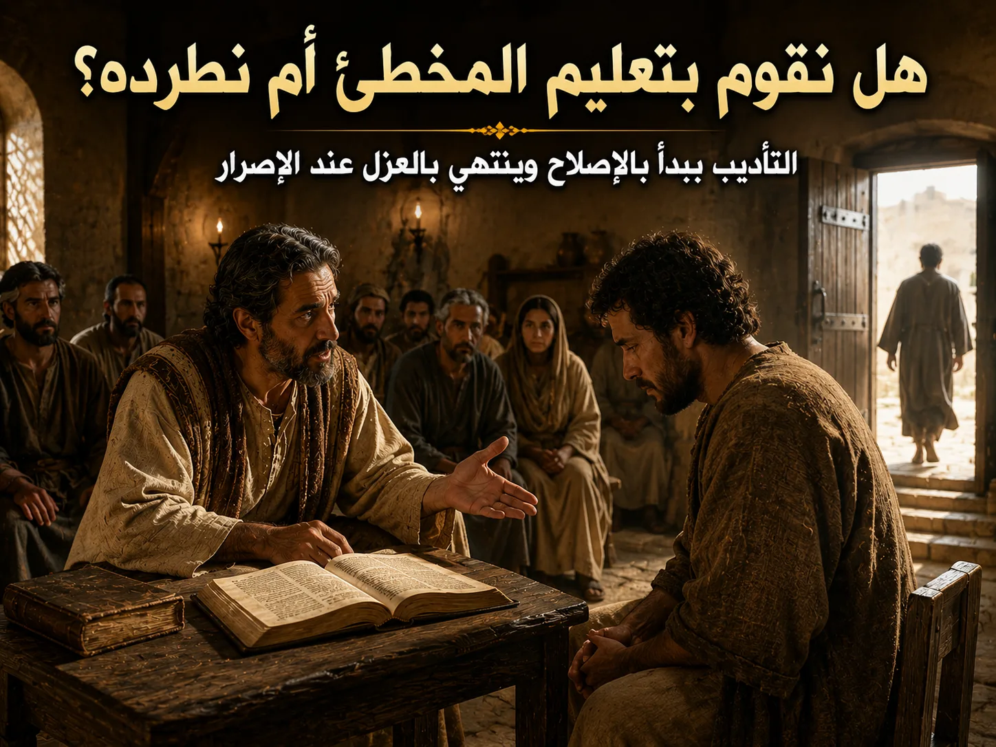 هل يجب تعليم المنحرف أم طرده من الكنيسة؟ تيطس 3: 10 التأديب الكنسي يبدأ بالإرشاد، وقد يصل إلى العزل إذا استمر الإنسان بلا توبة