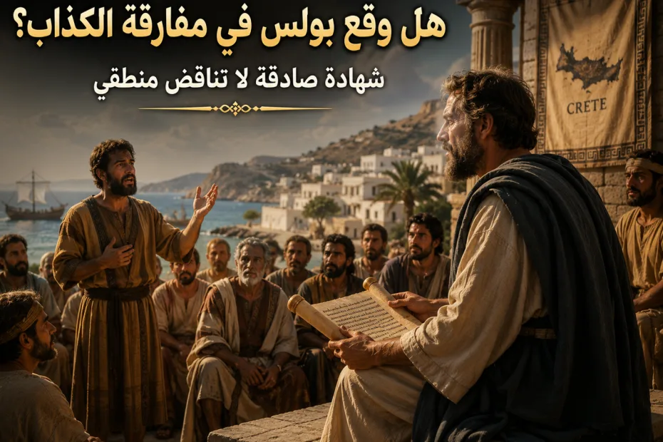 هل وقع بولس في تناقض عندما اقتبس قولًا عن الكريتيين؟ تيطس 1: 12 هل عبارة «الكريتيون دائمًا كذابون» تجعل النص الكتابي يحتوي على كذب؟