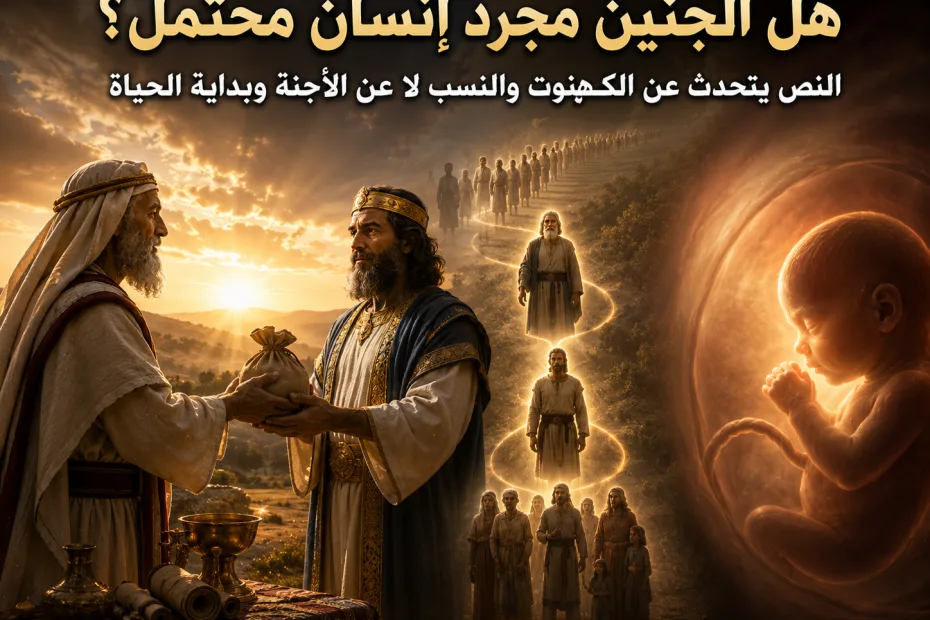 هل عبرانيين 7: 9-10 تعني أن الجنين مجرد إنسان محتمل وليس شخصًا حقيقيًا؟ عبرانيين 7: 9-10