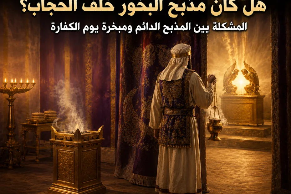 هل كان مذبح البخور في القدس أم في قدس الأقداس؟ عبرانيين 9: 3-4