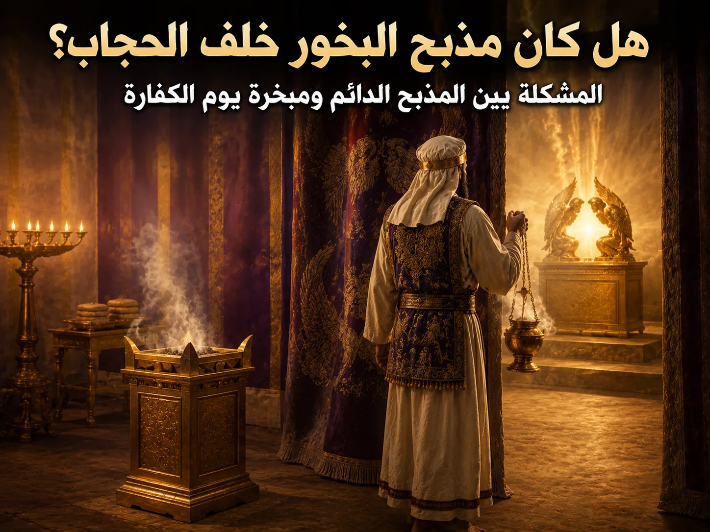 هل كان مذبح البخور في القدس أم في قدس الأقداس؟ عبرانيين 9: 3-4