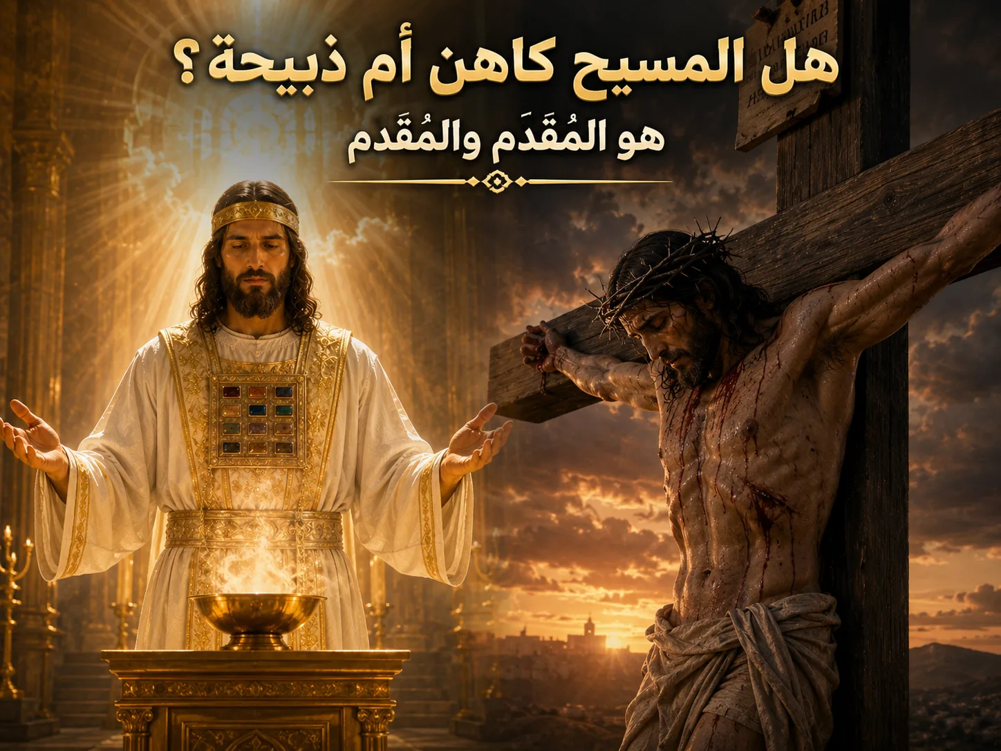 هل المسيح كاهننا أم ذبيحتنا؟ عبرانيين 8: 1 كيف يكون المسيح هو الكاهن والذبيحة في نفس الوقت؟