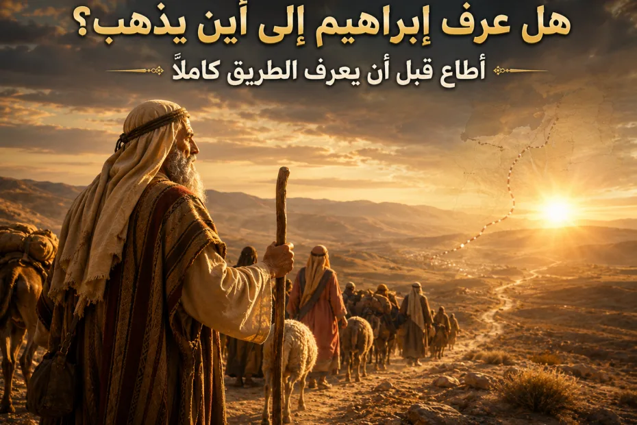 هل عرف إبراهيم إلى أين كان ذاهبًا عندما ترك وطنه؟ عبرانيين 11: 8 وتكوين 12: 5 5 هل عرف إبراهيم إلى أين كان ذاهبًا عندما ترك وطنه؟ عبرانيين 11: 8 وتكوين 12: 5