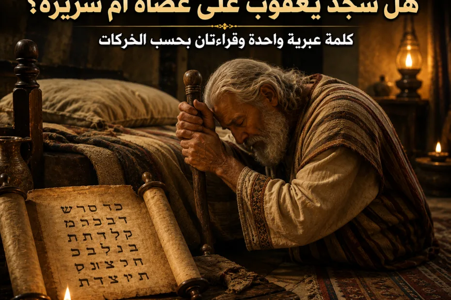 موت يعقوب بين عبرانيين 11: 21 وتكوين 47: 31؟ عبرانيين 11: 21 الاختلاف سببه قراءة كلمة عبرية واحدة يمكن أن تُقرأ: عصا أو سرير 6 موت يعقوب بين عبرانيين 11: 21 وتكوين 47: 31؟ عبرانيين 11: 21 الاختلاف سببه قراءة كلمة عبرية واحدة يمكن أن تُقرأ: عصا أو سرير