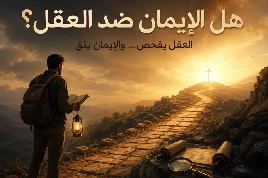 هل الإيمان ضد العقل؟ 1 بطرس 3: 15 الإيمان المسيحي ليس قفزة عمياء في الظلام، بل ثقة واعية في نور الدليل