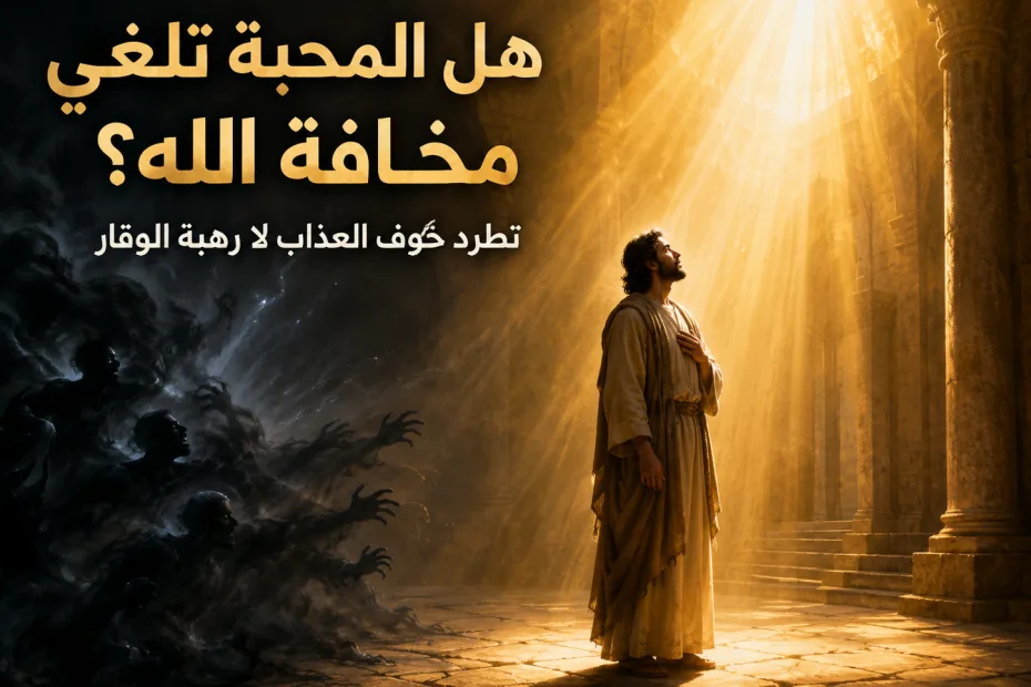 إذا كانت المحبة تطرح الخوف خارجًا فلماذا نُطالب بمخافة الله؟ يوحنا الأولى 4: 18 7 إذا كانت المحبة تطرح الخوف خارجًا فلماذا نُطالب بمخافة الله؟ يوحنا الأولى 4: 18