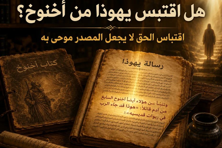 هل اقتبس يهوذا من كتاب أخنوخ غير الموحى به؟ يهوذا 14 2 هل اقتبس يهوذا من كتاب أخنوخ غير الموحى به؟ يهوذا 14