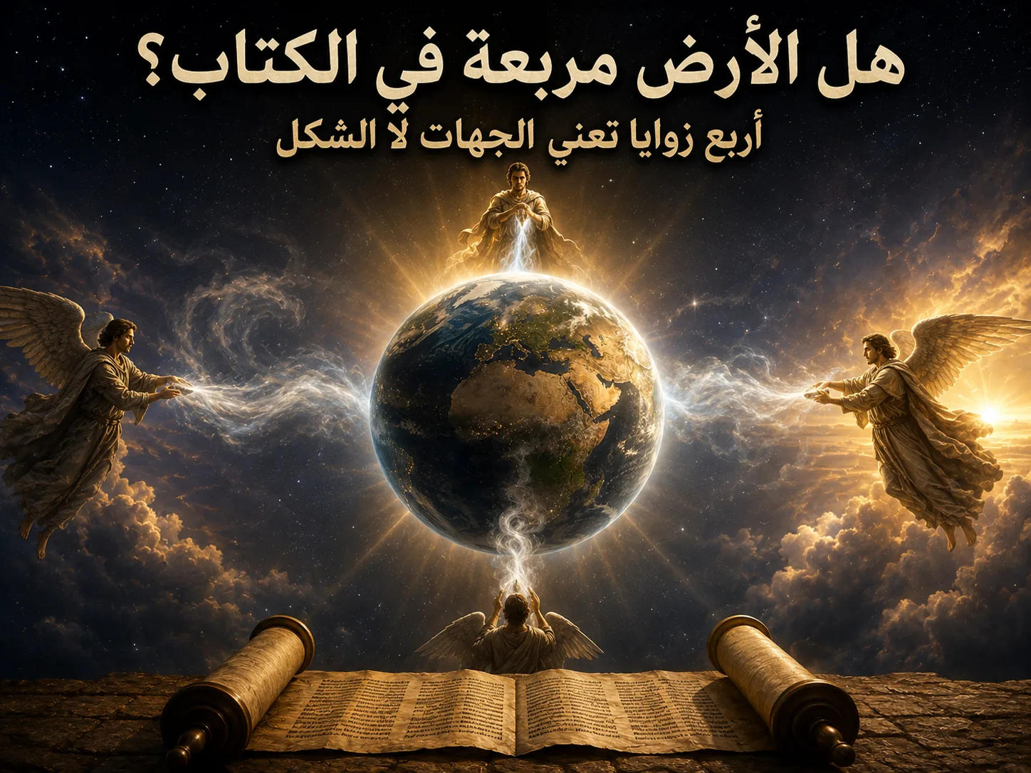 هل يعلّم الكتاب المقدس أن الأرض مربعة؟ رؤيا 7: 1 أربع زوايا الأرض تعبير مجازي عن الجهات لا وصف هندسي لشكل العالم