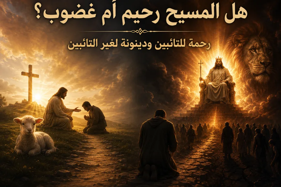 هل المسيح رحيم أم غضوب؟ رؤيا 6: 16 المسيح رحيم بالتائبين وديّان عادل لغير التائبين