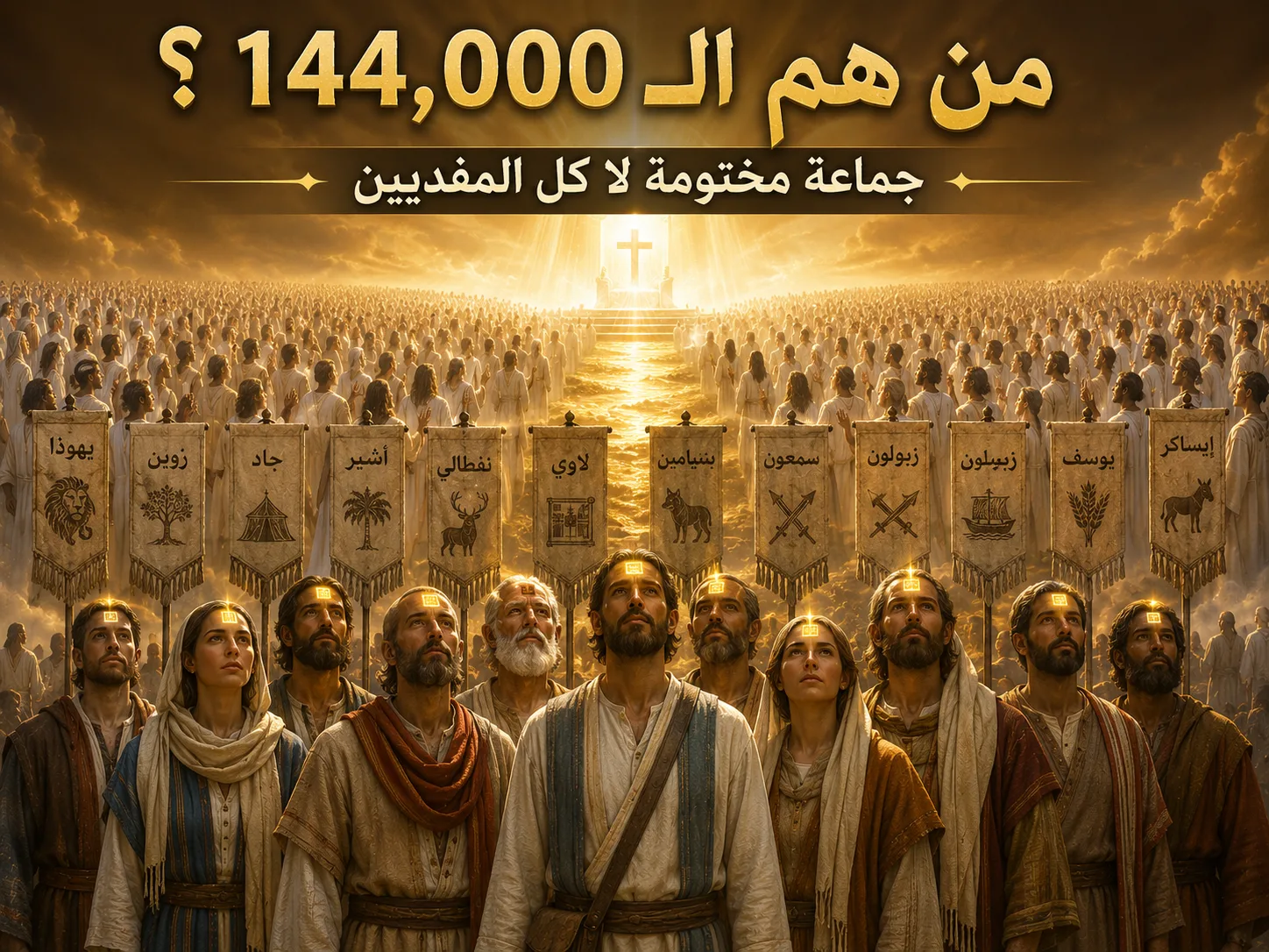 من هم المئة والأربعة والأربعون ألفًا؟ رؤيا 7: 4-8 العدد لا يحصر كل المخلّصين، بل يشير إلى جماعة محددة مرتبطة بأسباط إسرائيل 1 من هم المئة والأربعة والأربعون ألفًا؟ رؤيا 7: 4-8 العدد لا يحصر كل المخلّصين، بل يشير إلى جماعة محددة مرتبطة بأسباط إسرائيل