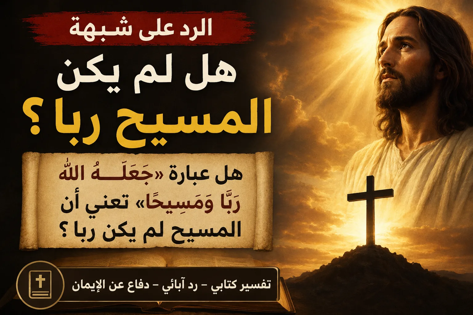 هل لم يكن المسيح ربا؟ - الرد على شبهة: هل عبارة «جَعَلَهُ اللهُ رَبًّا وَمَسِيحًا» تعني أن المسيح لم يكن ربًا؟ - Patricia Michael 1 هل لم يكن المسيح ربا؟ - الرد على شبهة: هل عبارة «جَعَلَهُ اللهُ رَبًّا وَمَسِيحًا» تعني أن المسيح لم يكن ربًا؟ Patricia Michael
