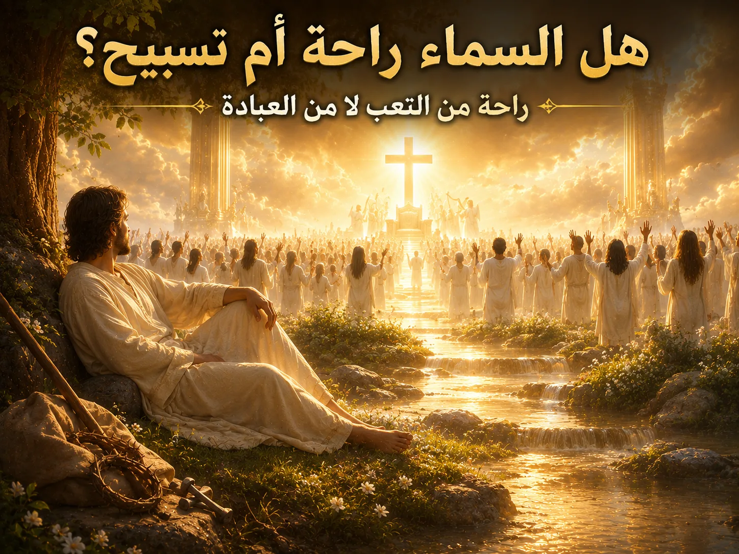 هل السماء راحة أم تسبيح دائم؟ رؤيا 14: 13 ورؤيا 4-5 راحة من التعب والألم، لا توقف عن العبادة والفرح في حضرة الله